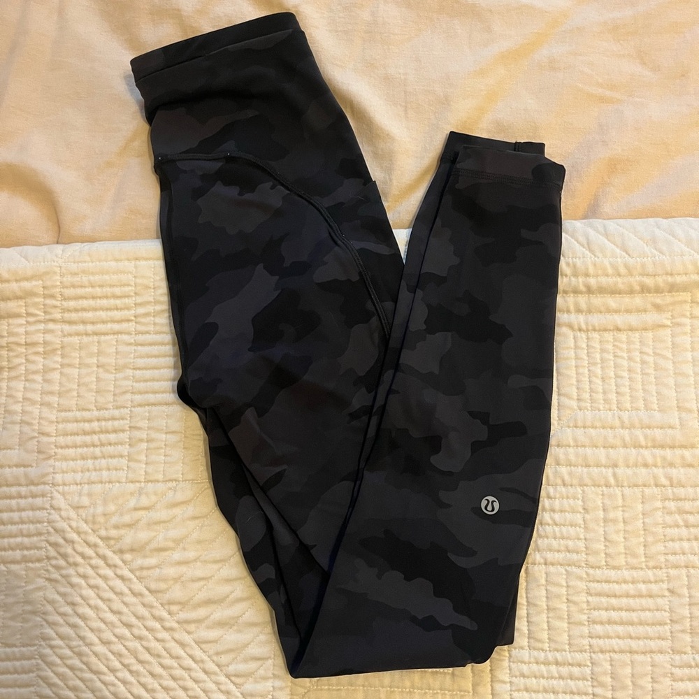 Lululemon Black Camouflage Leggings